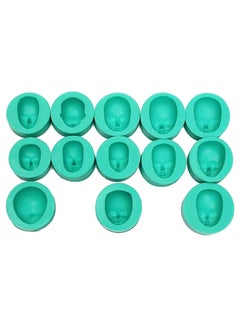 Bluelans Doll Face Silicone Mold Cake Decorating Sugar Fondant Chocolate Baking Tool 3# Green  - Image 1