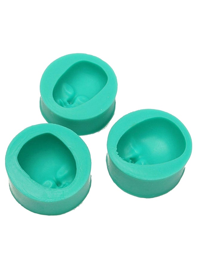 Bluelans Doll Face Silicone Mold Cake Decorating Sugar Fondant Chocolate Baking Tool 3# Green  - Image 3