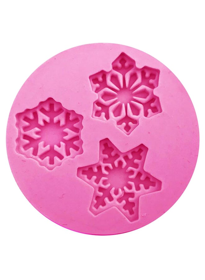 Bluelans Christmas Sugar Craft Chocolate Fondant Cake Border Decor Mold Silicone Mould 2 Pink  - Image 1