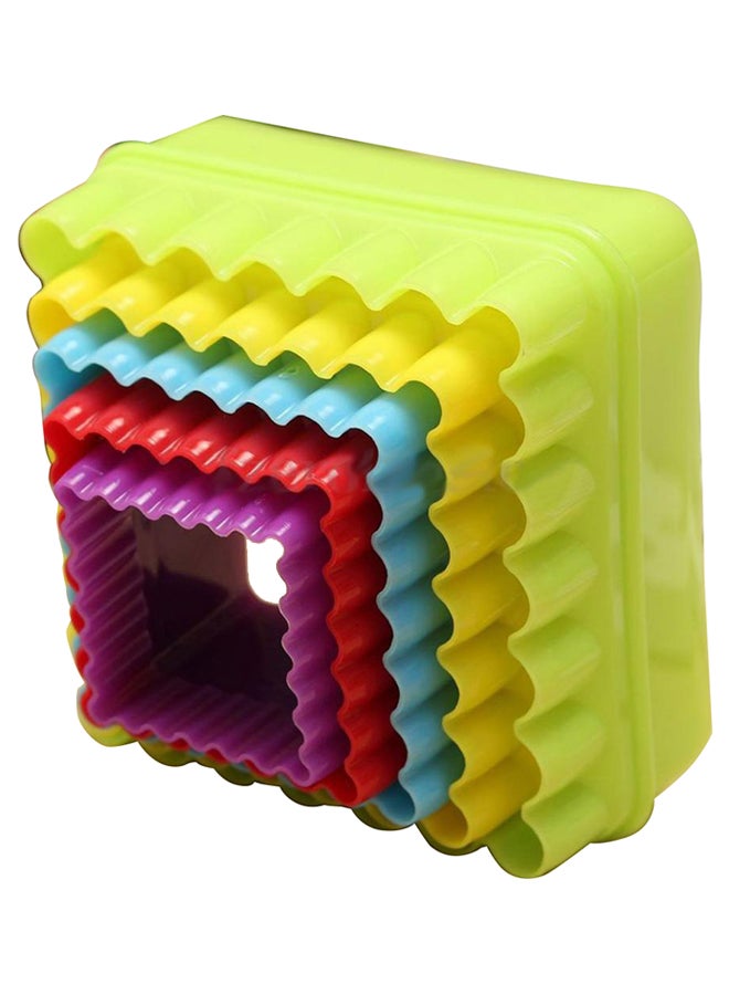 Bluelans 5 Pcs DIY Fondant Mould Baking Mold Cake Cookie Decorating Sugarcraft Tool Set Square/5pcs Multicolour 