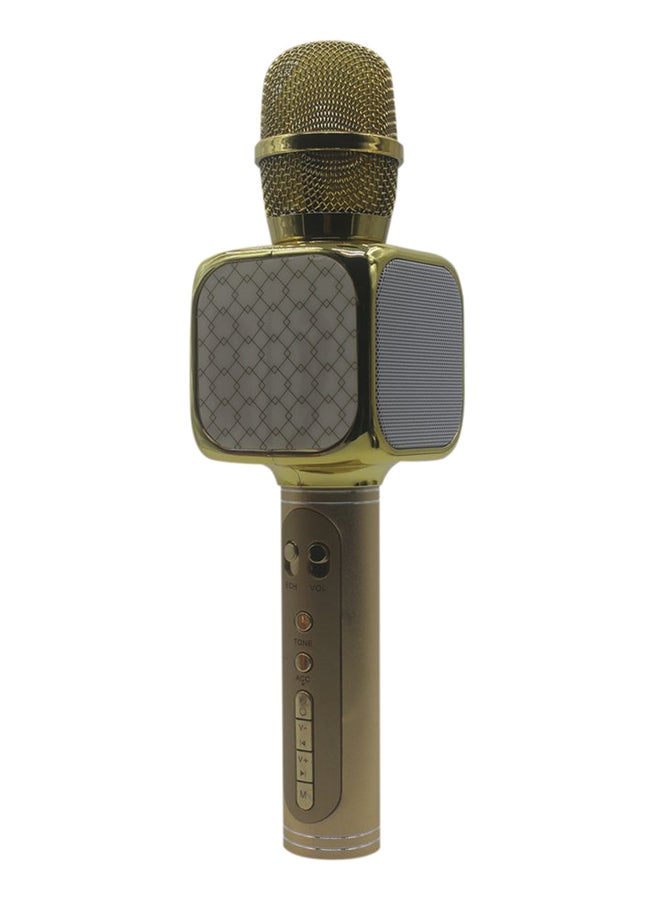 KTV Handheld Bluetooth Karaoke Microphone XD426901 Gold - Image 1