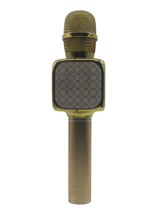 KTV Handheld Bluetooth Karaoke Microphone XD426901 Gold - Image 2