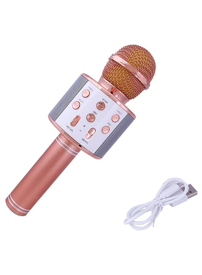 KTV Ws858 Wireless Bluetooth Karaoke Microphone XD77502 Rose Gold/White  - Image 1