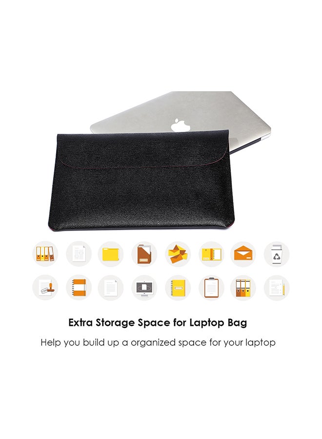 Laptop Sleeve Soft Case Cover For MacBook Air Pro Retina Pouch Bag 15 11/12/13 S/13 L/15.4 Black  - Image 2