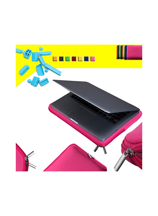 Lss Zipper Soft Case For Ultrabook Laptop Notebook Portable Sleeve Bag 14-inch Pink - Image 3