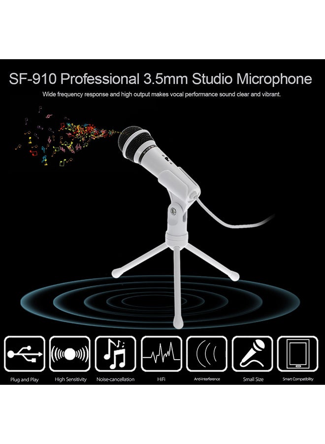 Condenser Microphone With Stand V191 White/Black  - Image 5