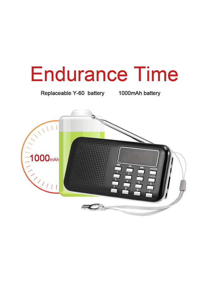 Mini FM Digital Radio V429 Black - Image 5