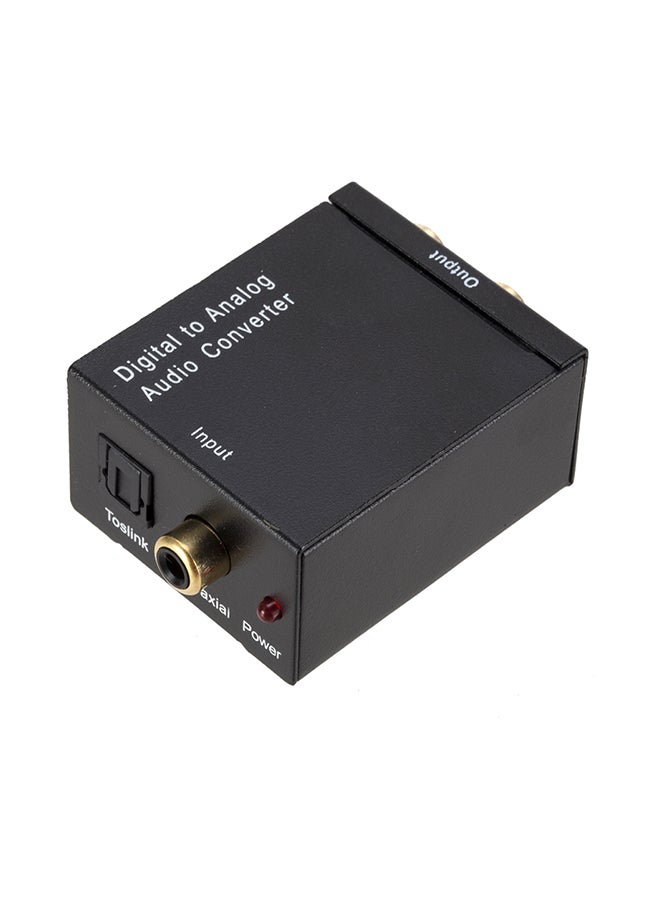 Digital To Analog Audio Converter With Data Cable Black - Image 1