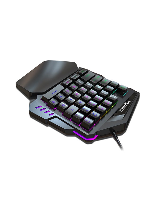 HXSJ Wired Keyboard With Mouse Set Black  - Image 5