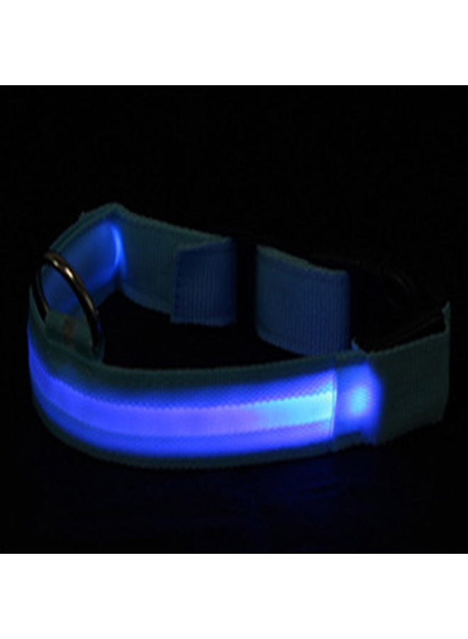 Generic Night Safety LED Adjustable Pet Collar Blue Lyard  - Image 2