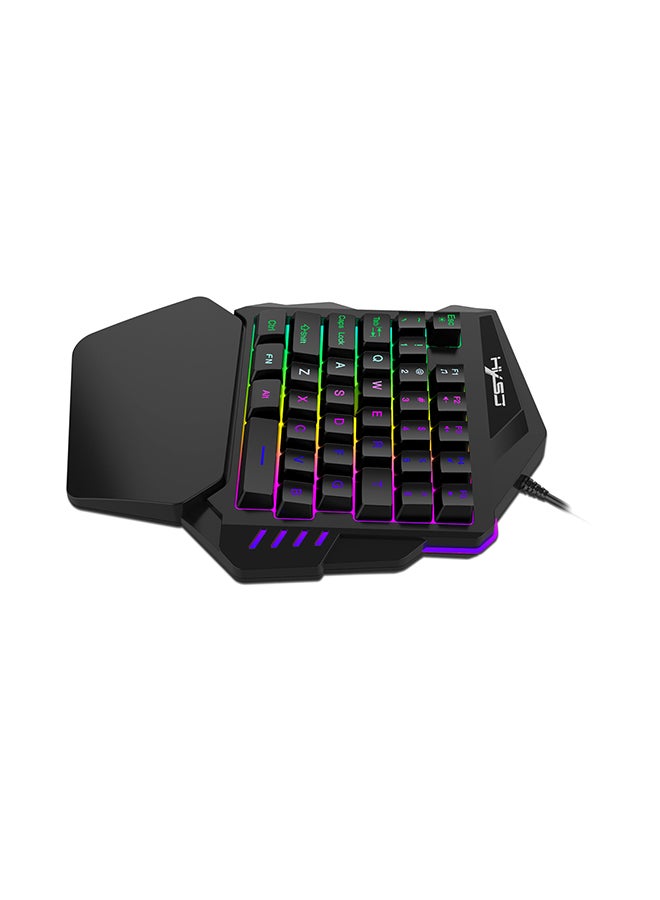 HXSJ Wired Keyboard With Mouse Set Black  - Image 3