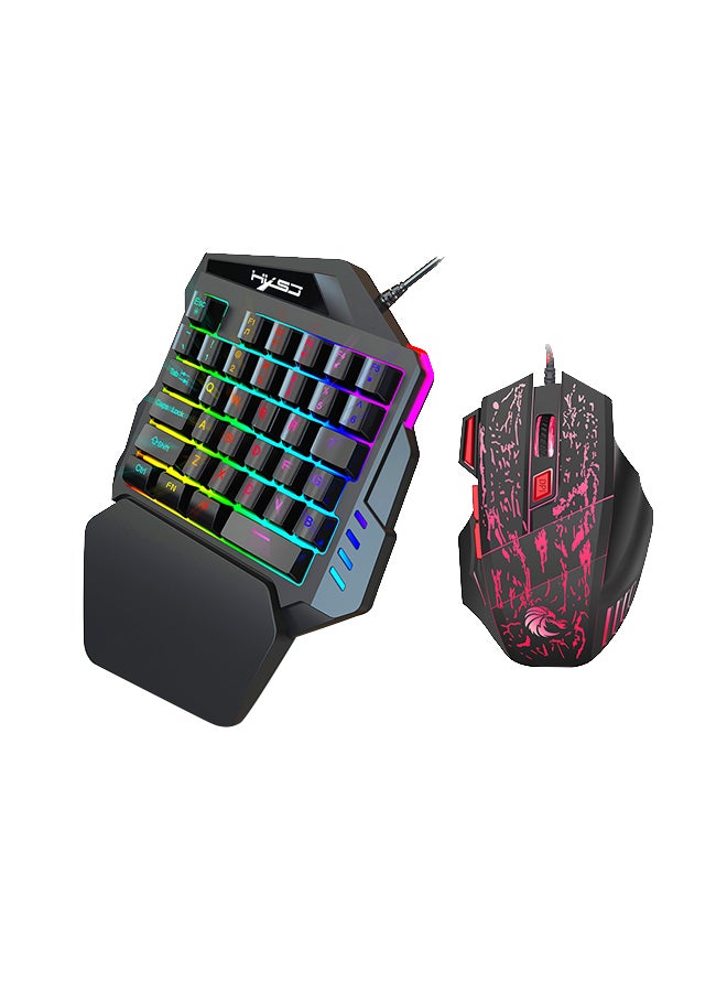 HXSJ Wired Keyboard With Mouse Set Black  - Image 4