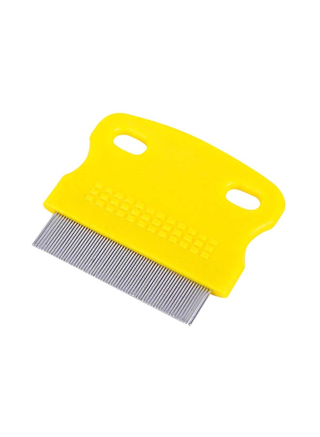 مشط إزالة البراغيث للحيوانات الأليفة أصفر/فضي one size yard