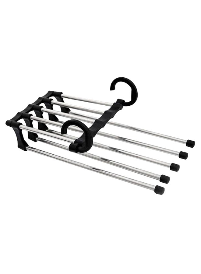 Bluelans Multi-Layer Clothes Wardrobe Hanger Black/Silver 36 x 15.5cm