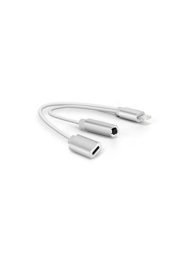 Generic - Lightning To 3.5 mm Audio Adapter For iPhone 7/7 Plus White - Image 1