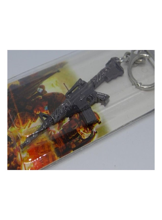 Generic Gun Pendant Keychain Grey/Silver  - Image 2