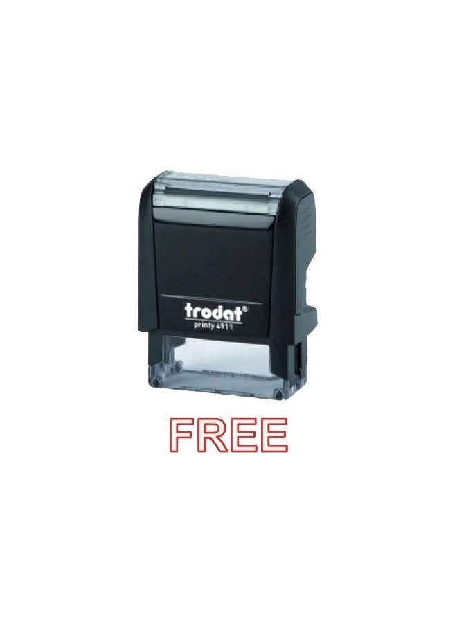 Trodat Free Printy 4911 Stamp Black/Clear - Image 1