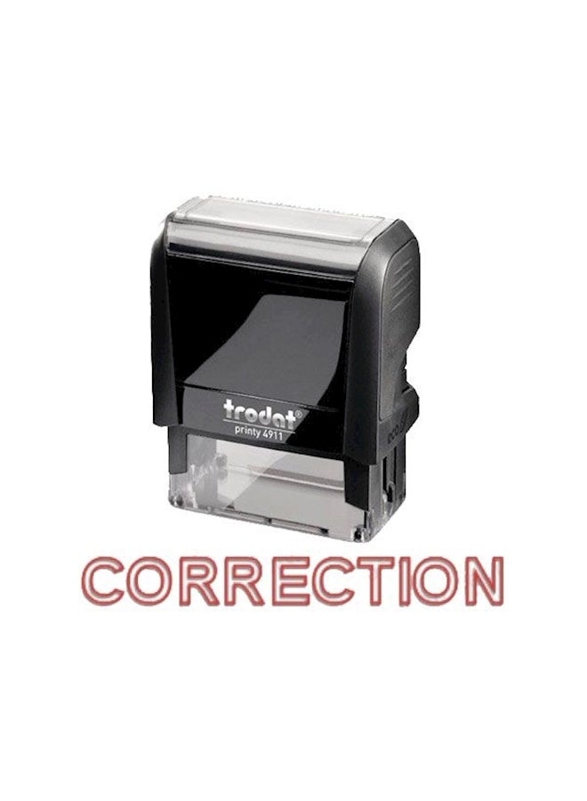 ترودات ختم برينتي 4911 بطبعة كلمة "Correction" أسود / شفاف - Image 1