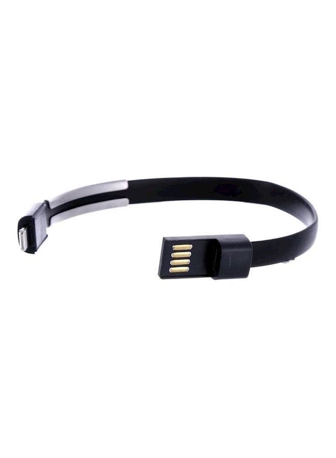 Bracelet With Data And Charging Cable For iPhone 5/iPhone 6 Black  - Image 1