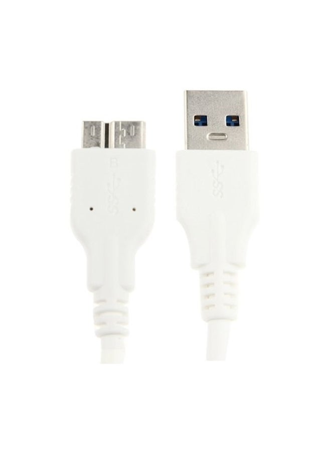 كابل شحن ومزامنة بيانات من مايكرو USB 3.0 إلى USB 3.0 مصنوع من النحاس لهاتف سامسونج جالاكسي نوت 3 ونوت 4 أبيض - Image 2