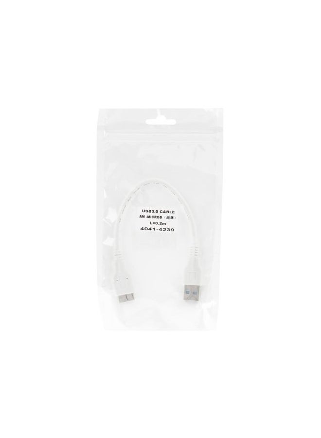 كابل شحن ومزامنة بيانات من مايكرو USB 3.0 إلى USB 3.0 مصنوع من النحاس لهاتف سامسونج جالاكسي نوت 3 ونوت 4 أبيض - Image 3