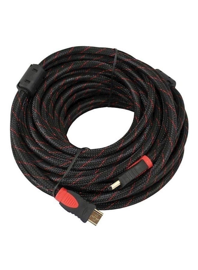 كابل HDMI ذكر عالي السرعة إصدار 1.4 يدعم دقة 1080 بكسل أسود