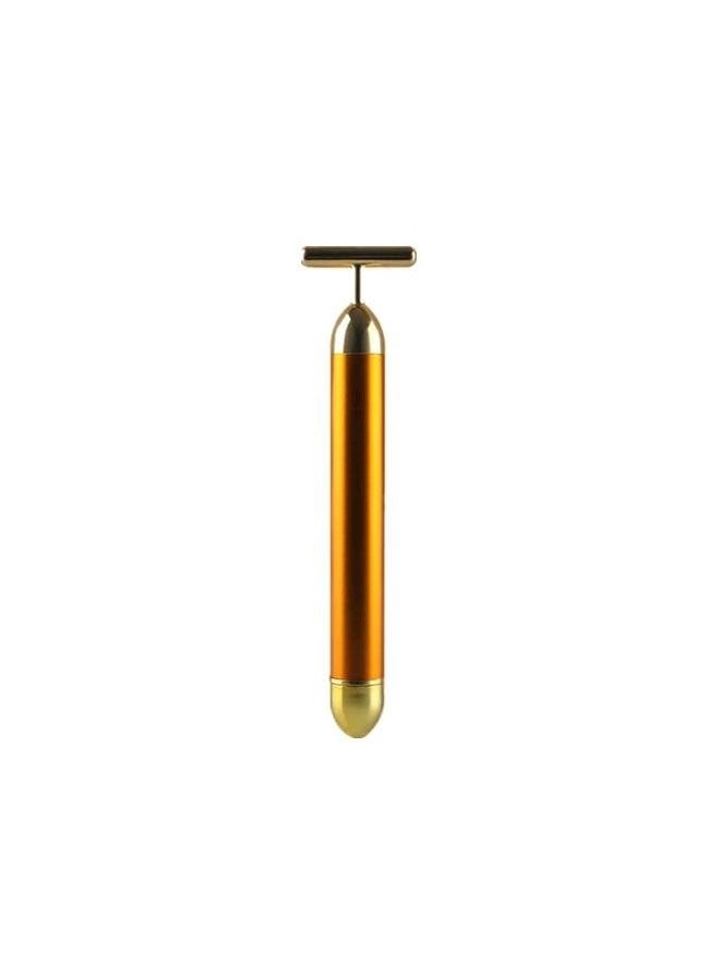 Generic Beauty Bar 24K Golden Pulse Facial Massager T Shape Gold Face Beauty Massager Gold  - Image 1