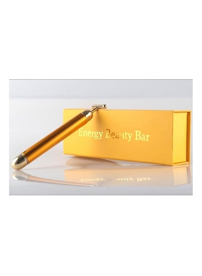 Generic Beauty Bar 24K Golden Pulse Facial Massager T Shape Gold Face Beauty Massager Gold  - Image 4