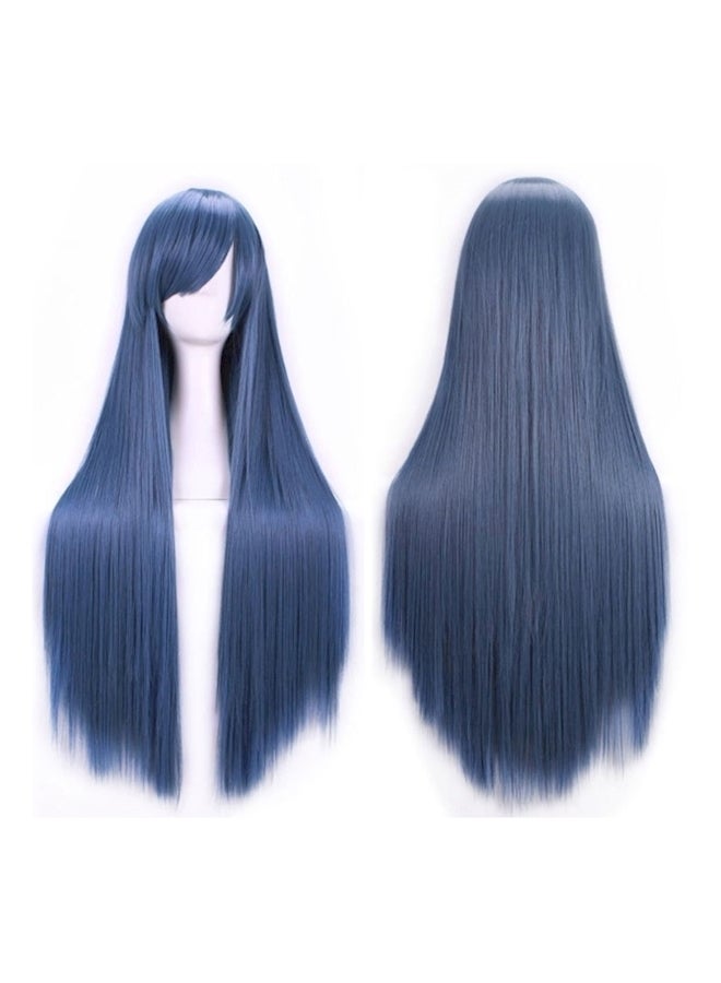 Color Long Straight Hair Cosplay Wig Anime Hot Sale Spot 82Cm Blue