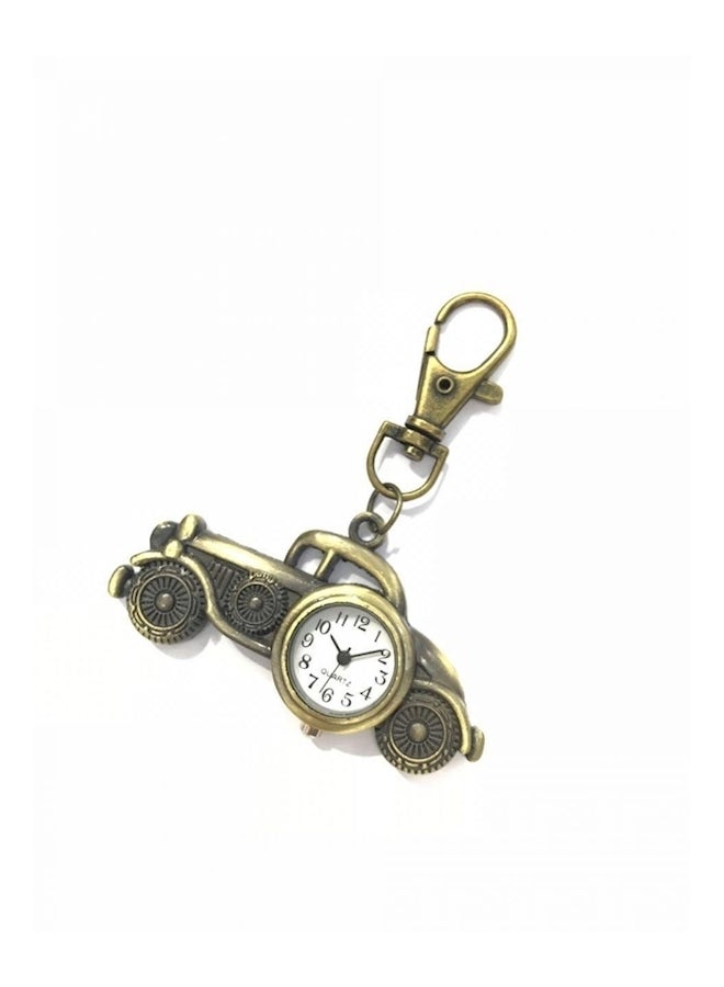 Car Shape Portable Keychain Gold