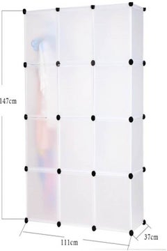 Generic 12 Cubes Wardrobe Storage White  - Image 3