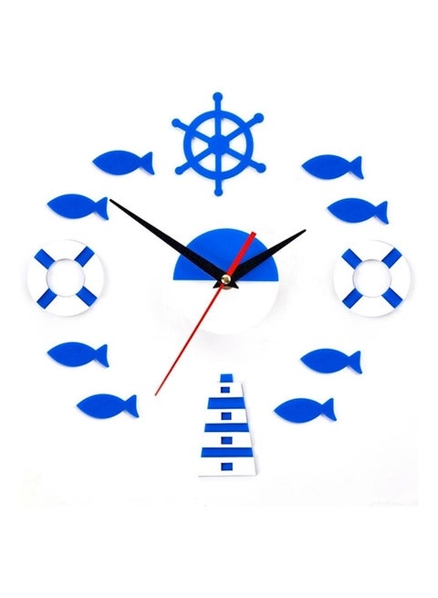 Acrylic Analog Wall Clock Blue