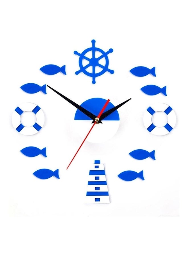 Acrylic Analog Wall Clock Blue