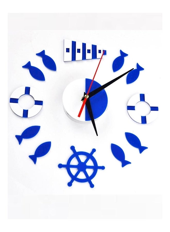 Acrylic Analog Wall Clock Blue
