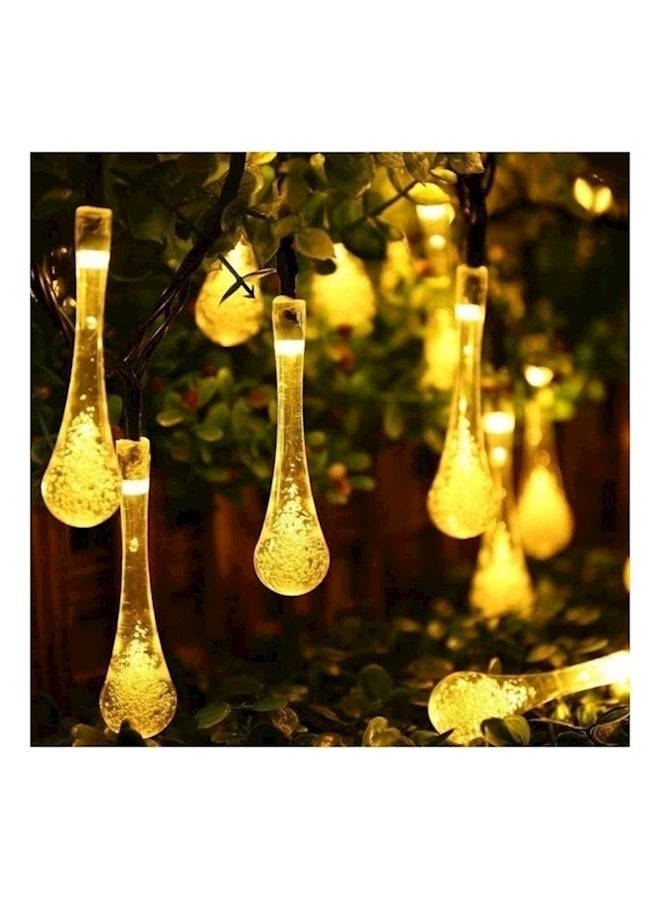 سلسلة مصابيح بـ30 مصباح LED تعمل بالطاقة الشمسية أصفر - Image 2