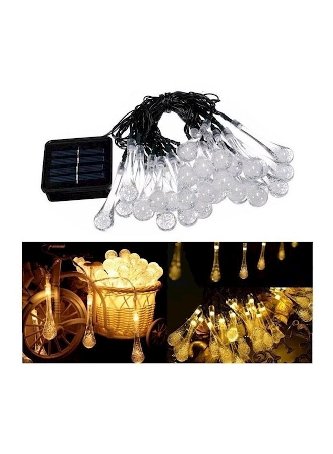 سلسلة مصابيح بـ30 مصباح LED تعمل بالطاقة الشمسية أصفر - Image 4