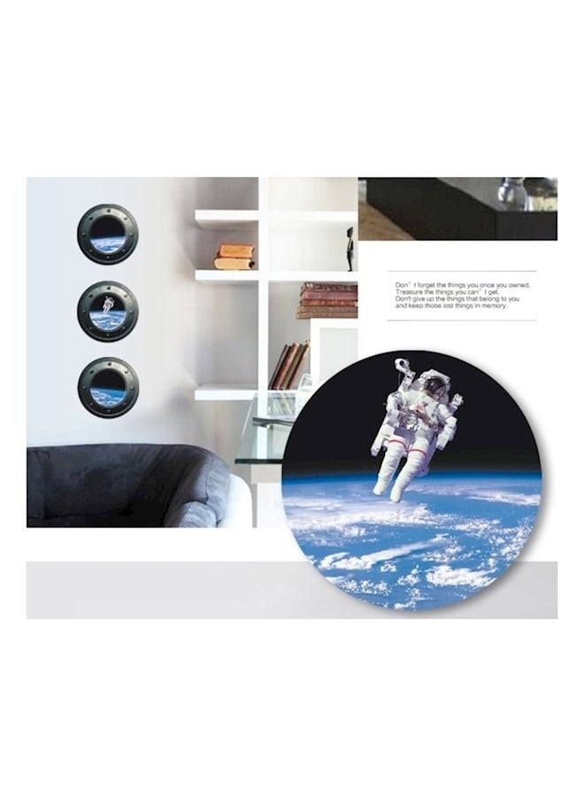 Generic - 3D Simulation Windows Scenery Outer Space Astronauts Wall Stickers Multicolour - Image 1