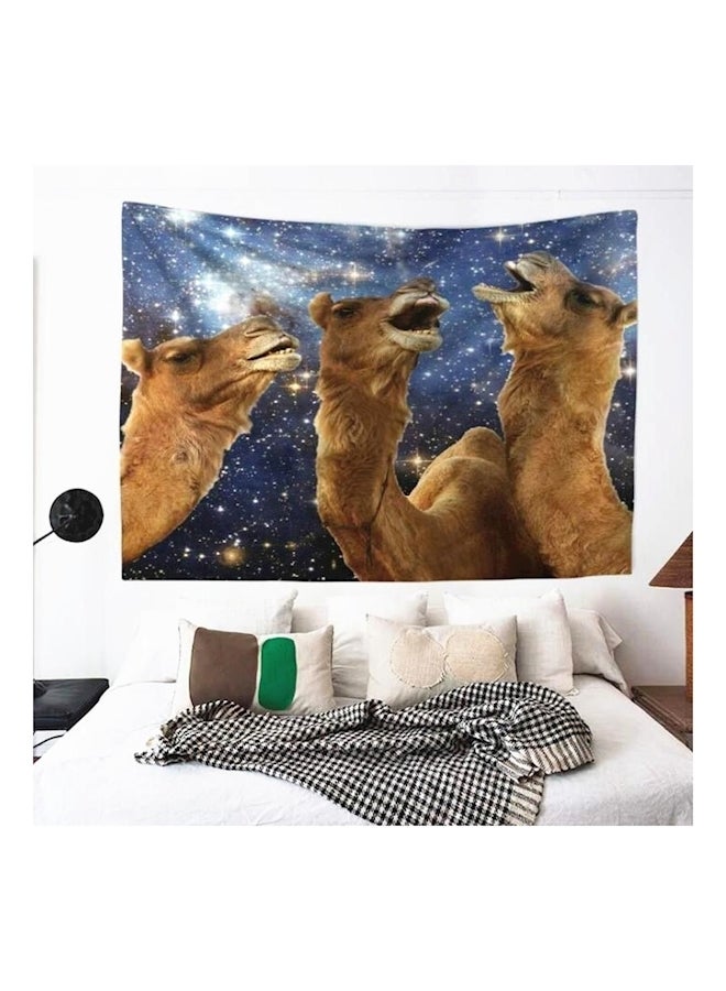 Printed Beach Towel Wall Art Brown/Blue 150X130cm - Image 2