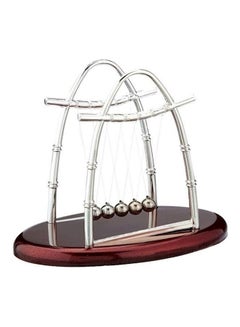 Generic Newtons Cradle Balance Balls Physics Pendulum Science Desk Office Decoration Toy White/Brown  - Image 1