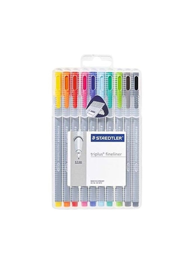 STAEDTLER - 10-Piece Triplus Pen Set Multicolor - Image 1