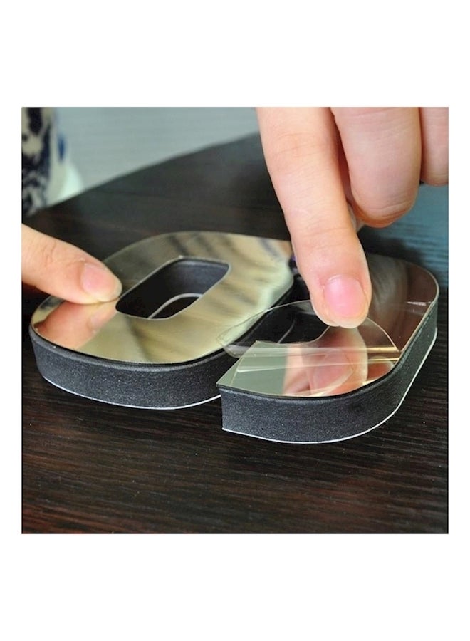 Large DIY Quartz 3D Acrylic Sticker Letters And Number Wall Clock Brown - Image 3