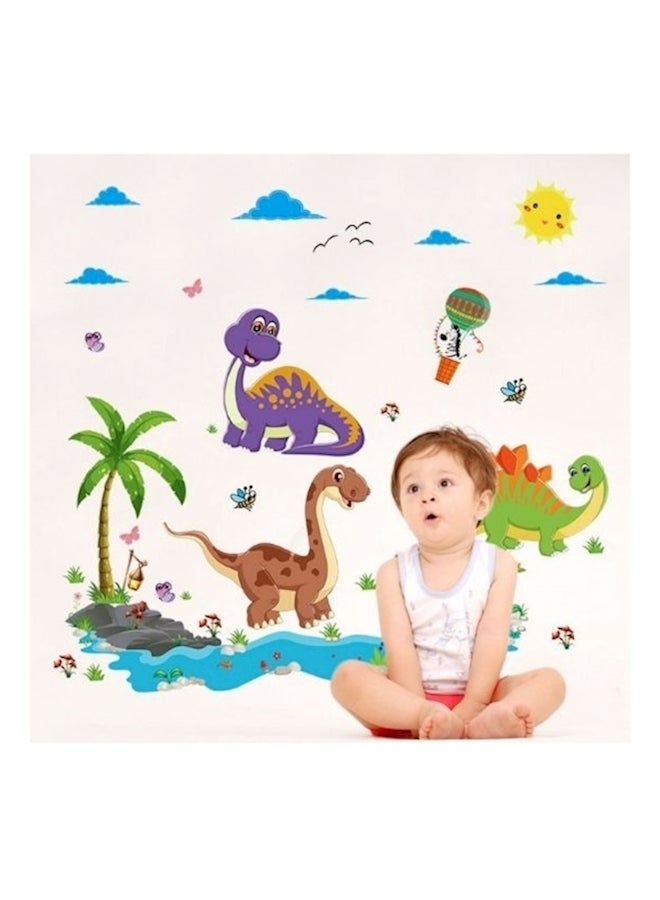 Diy Cartoon Dinosaur Paradise Wall Stickers Multicolour - Image 4
