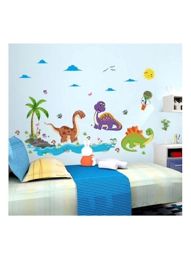 Diy Cartoon Dinosaur Paradise Wall Stickers Multicolour - Image 1
