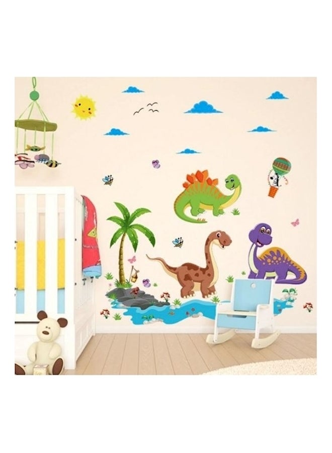 Diy Cartoon Dinosaur Paradise Wall Stickers Multicolour - Image 2