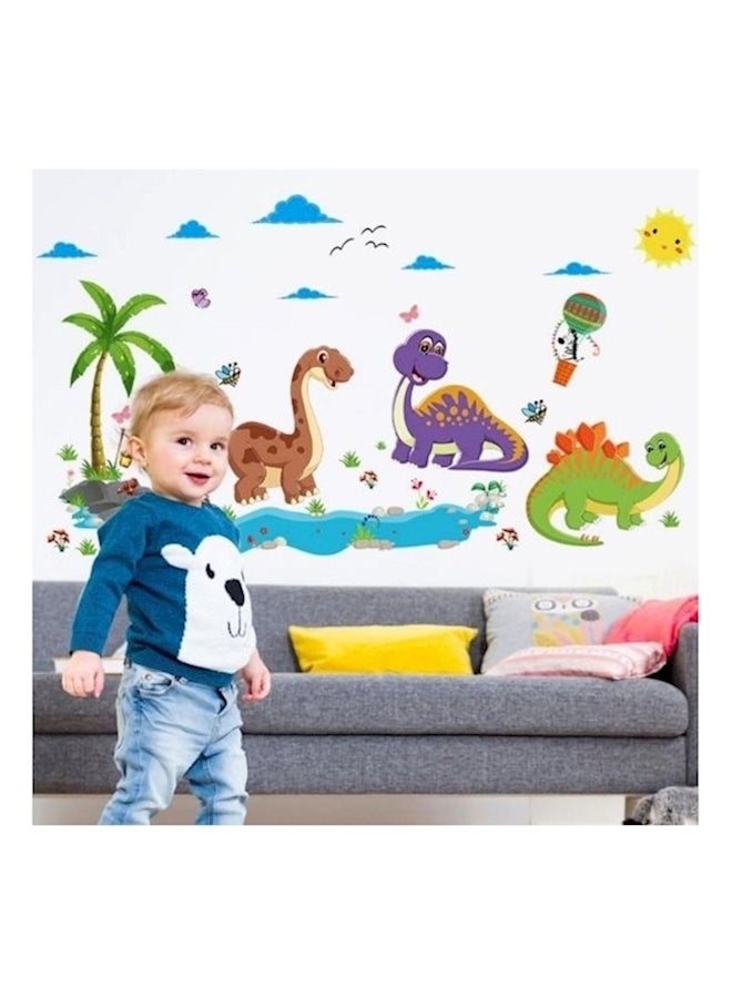Diy Cartoon Dinosaur Paradise Wall Stickers Multicolour - Image 3
