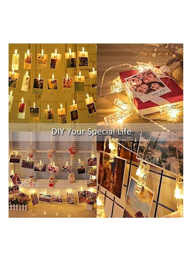 Generic - 40 LED Card Photo Clip Lights Yellow - Image 1