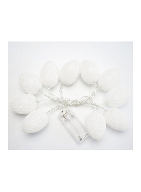 20 LED Egg String Lights White