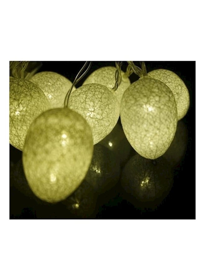 20 LED Egg String Lights White