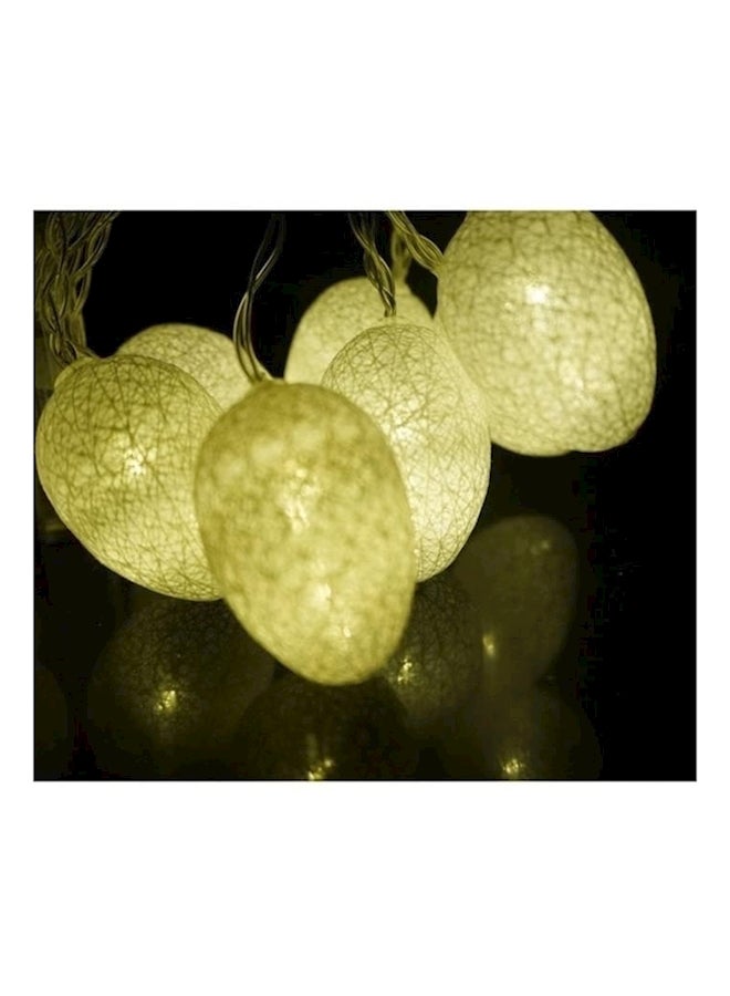 20 LED Egg String Lights White