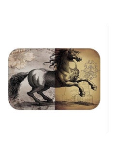 Horse Patterns Modern Minimalist Non Slip Falai Velvet Carpet Multicolour